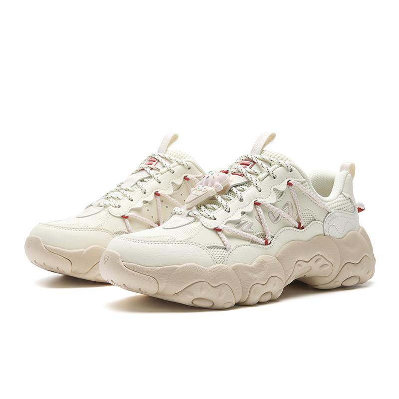 FILA FLUID 6 Cushioning Abrasion Resistant Coverage Lightweight Low top Chunky Sneakers Women's Sweet Corn Yellow F12W612137FSM