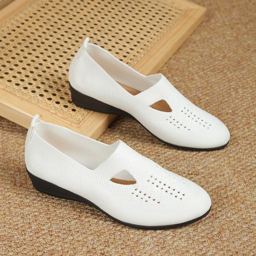 Fashion Women's Flats Shoes 2024 New Simple Round Toe Anti-Slip Flats Shoes Loafers Outdoor Casual Comfortable Breathable Women's Shoes