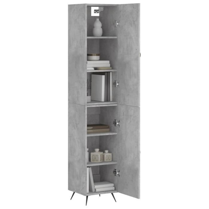 VidaXL Highboard Concrete Grey 34.5x34x180 Cm Engineered Wood 3198765