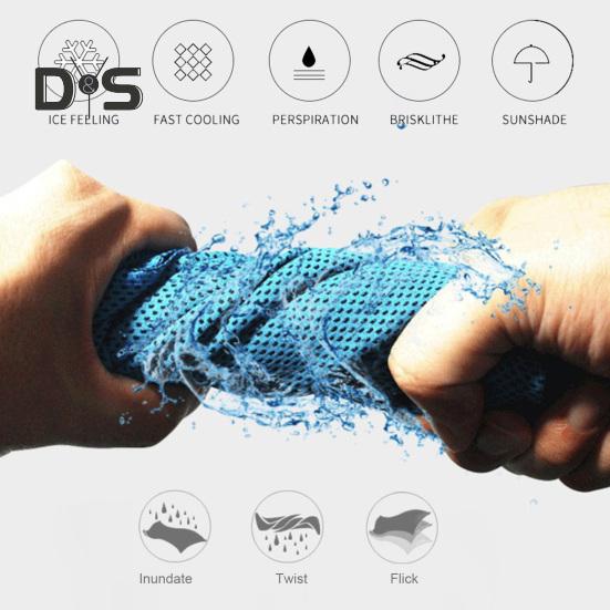 Cooling Towel with Storage Box Quick Dry Mesh Cool Towel Portable Gym Sweat Towel for Extreme Heat Yoga Running Hiking Fitness