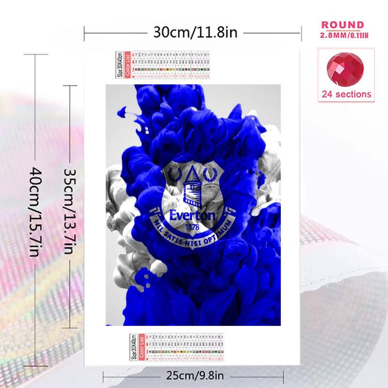Everton Fc 100% Round Full Drill 5D DIY Diamond Painting Embroidery Cross Stitch Rhinestone Décor