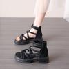 Roman Sandals Women's Summer New Flat-bottomed Non-slip Outer Wear Beach Shoes Versatile Black Air Cool Boots