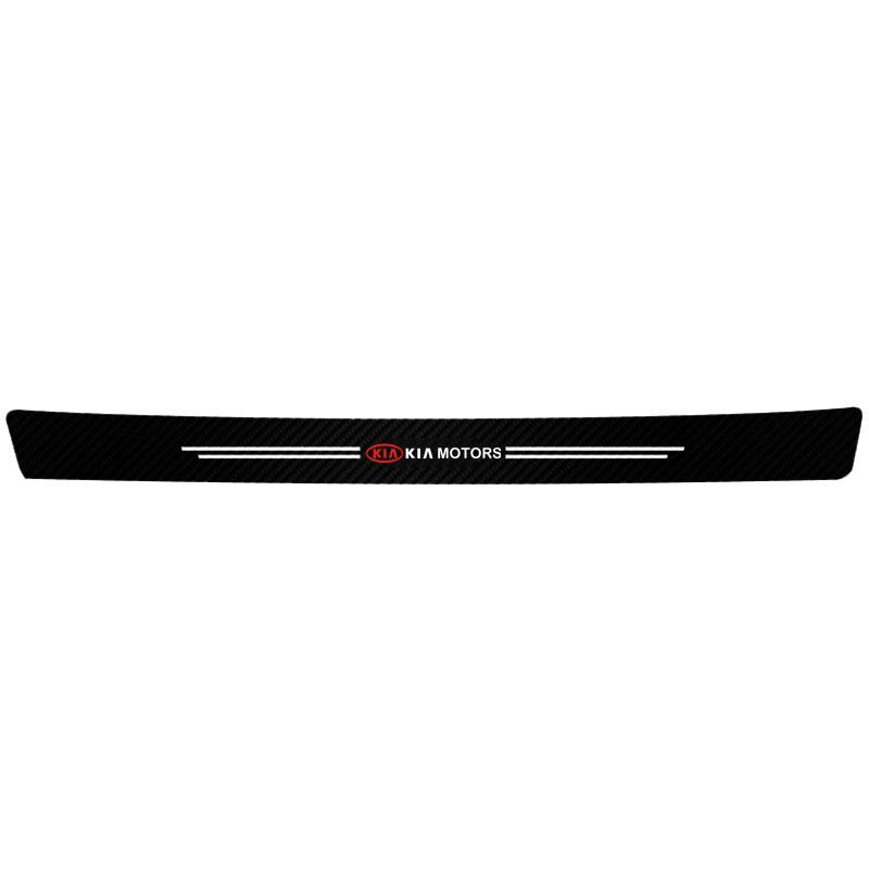 AANI1 Carbon Fiber Door Sill Protector Leather Vinyl Stickers For Kia Rio Soul Cerato Soent Sportage Picanto K5 Forte Niro Morning