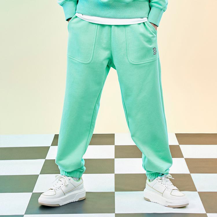 New MLB Mlb Base Logo SS22 Knitted Sports Pants Unisex Light Cameo Brown Green 3APTB0121-43KAL