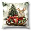 Christmas-Themed Pillowcases: Deer, Snowman, Santa, and Bunny with Gifts sofas, bedroom pillow covers, holiday gifts