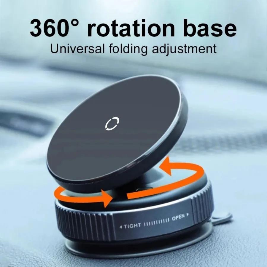 Magnetic Phone Holder Foldable Design 360° Adjustable Vacuum Car Mount For Cell Phone For iphone Live Streaming