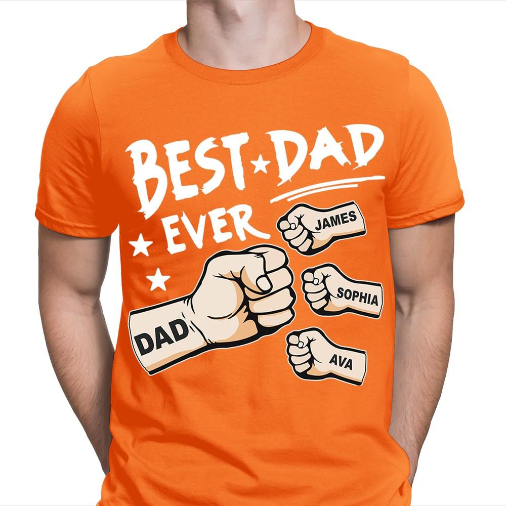 Best Dad Ever Personalised Fathers Day T Shirt Birthday Novelty Gift FD 2T1A1