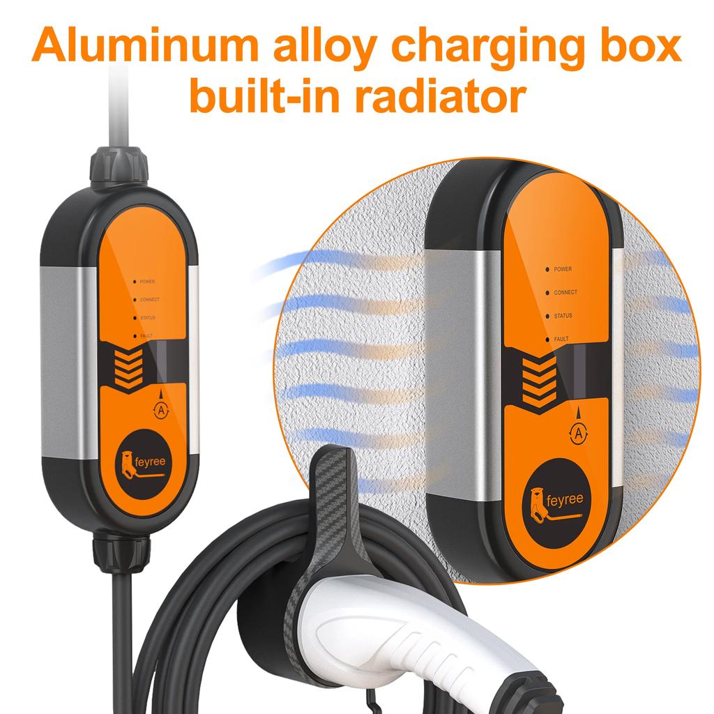 Feyree Portable EV Charger Type2 16A 3.5KW EVSE Charging Cable Type1 SAE J1772 EU Plug Controller Wallbox for Electric Car