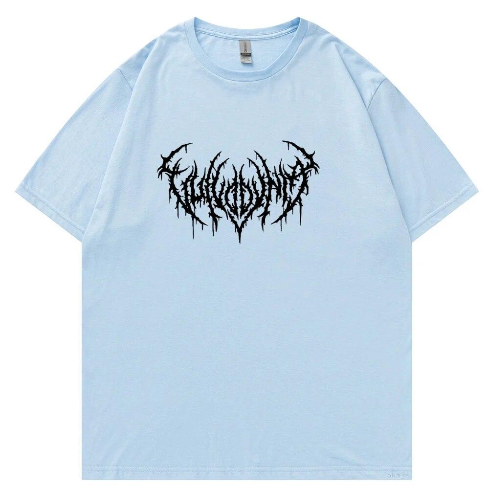 Hip Hop Gothic Street Punk Unisex T-shirts Korean Black Oversized Tshirt Toppar Harajuku Grafisk Tshirt WoUnisex Unisex Tops Tee