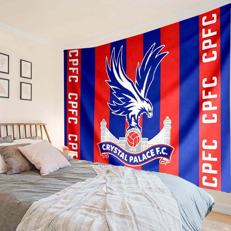 1PC Crystal Palace Football Club Tapestry Hanging for Bedroom,Livingroom, Playroom,Decor Art Room Wall Tapestry Holiday and Birthday Gifts