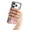 For iPhone 17 Pro Case Ring Kickstand Leather+TPU+PC Phone Cover Detachable Card Holder
