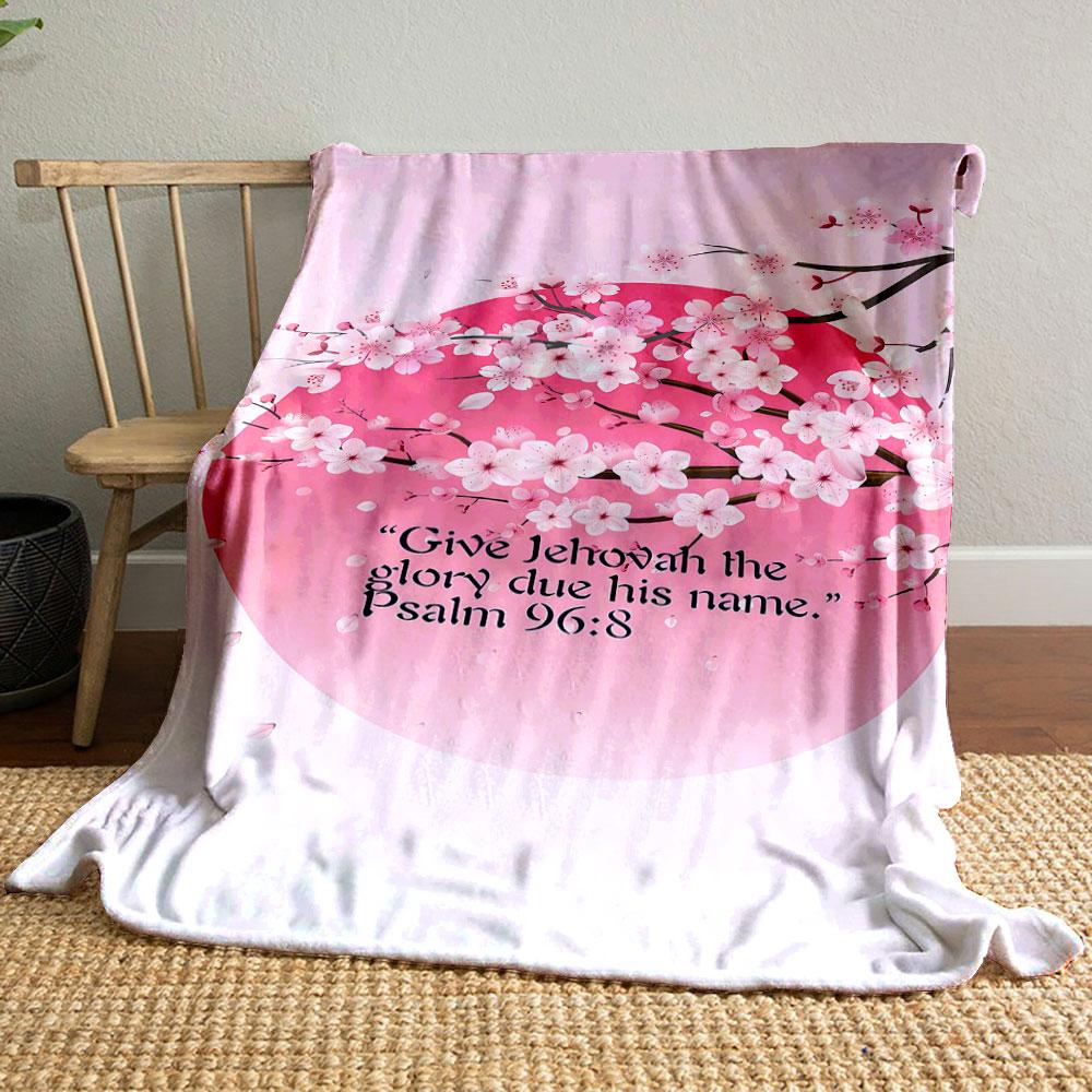 

Pink Cherry Blossom Psalm Blanket Printed Blanket for Living Room Bed Couch lunch break Soft Cozy Blanket for Friend s festival Gift 80cm x 120cm