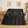 Viking Totem Nordic Rune Valhalla Vegvisir Odin Flannel Blanket Soft Throw Blanket for Bedroom Living Room Bed Travel Picnic Nap