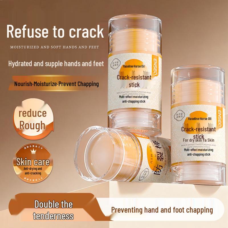 ENSEO Horse Oil Multi-effect Moisturizing Stick: Nourishing Hand & Foot Cream for Anti-Cracking, Anti-Dryness, and Frostbite Protection.