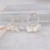 Imitation Pearl Round Shell Pendant Tassel Hoop Earrings For Women New Exaggerated Temperament Personality Jewelry