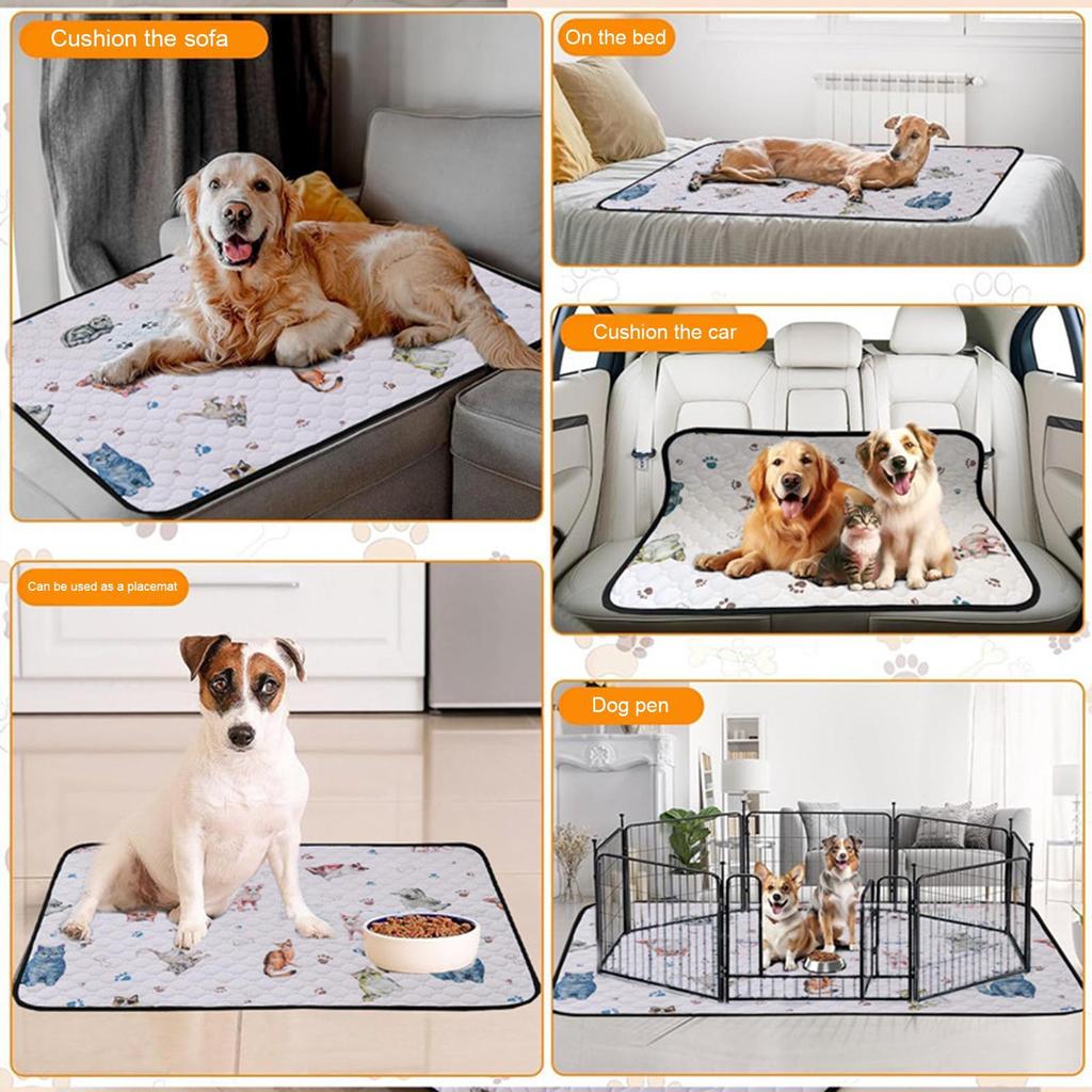 Washable Potty Pads For Dogs Absorbent Sheet Protector Reusable Dog Pee Pad For Bunny Puppy Elderly Kitten Cat Medium Large
