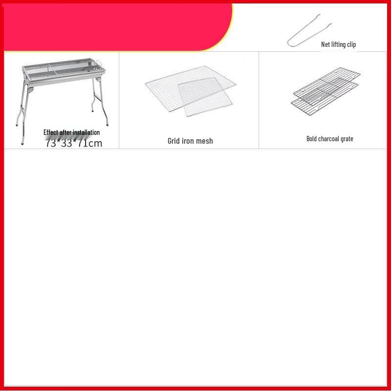 Huai Guo Ying Stainless Steel Foldable Charcoal BBQ Grill