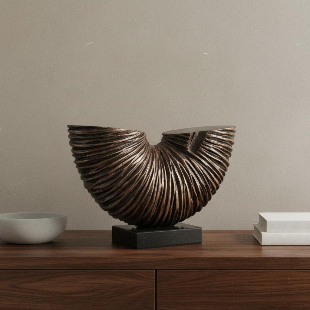 Modern Chinese Design Ornament Luxury Half Circle Decor Elegant for Living Room