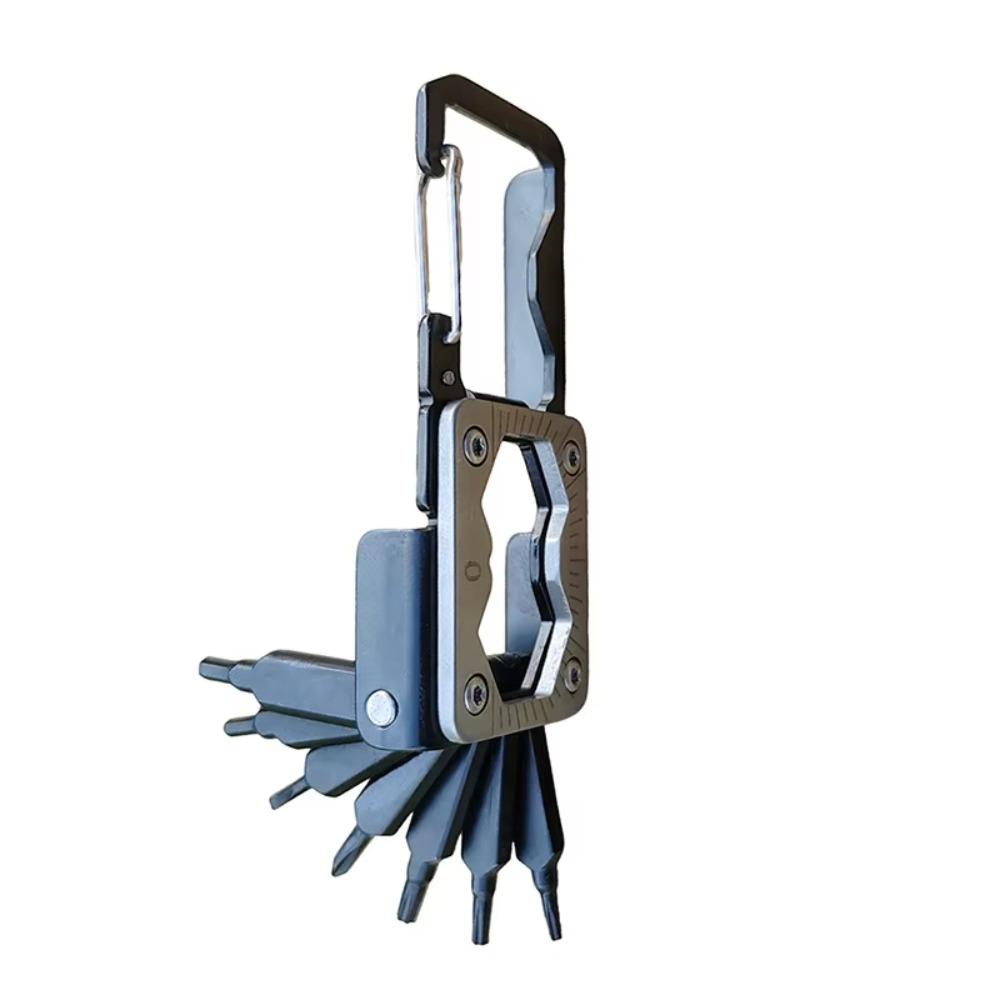 Compacts Screwdriver Portable Screwdriver Set Multi-function Folding Tool Measuring Device Camping