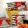 Christmas Reindeer Pillow Cover Christmas Throw Pillow Cover Cushion Soft Case Seasonal Decor Elk Snowman Christmas Tree Pillow