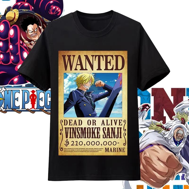 

Хлопковая футболка оверсайз с принтом персонажей аниме One Piece для мужчин и женщин, удобная, в стиле Y2K, детская одежда, летний тренд, футболки S