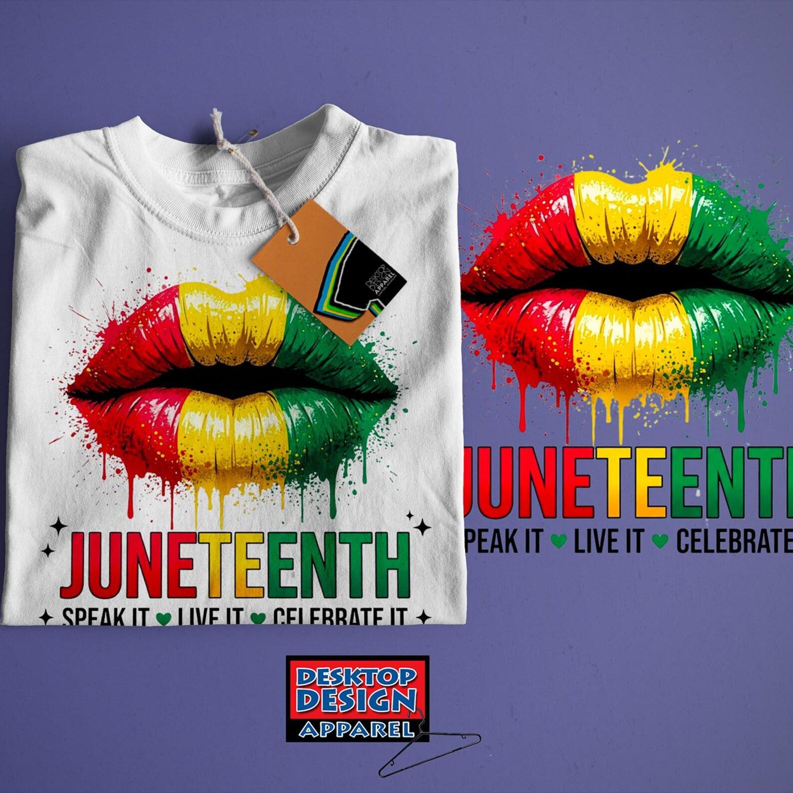 Juneteenth Lips Shirt, Black history shirt, Juneteenth t-shirt, Juneteenth gift, Juneteenth clothing, Juneteenth apparel, lips design shirt 4XL
