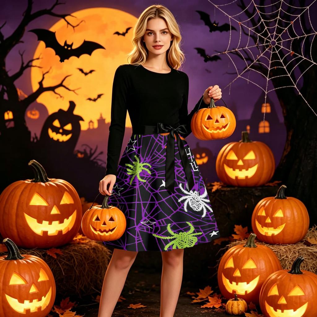 Women's Fashion Halloween Dress for Party and Costume