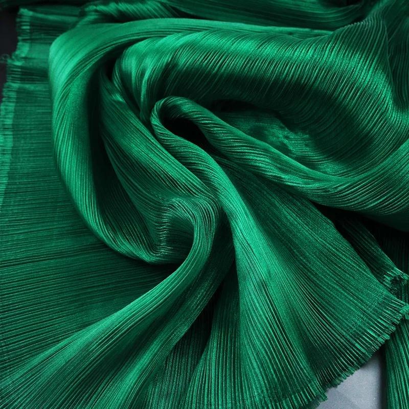 100x145cm Jasná Plisovaná Organza Látka Šít Svatební Šaty A Módní Plisované Síťoviny, DIY Tvar Pevné Designové Látky