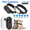 Câmera de Coleira para Pet Não Requer Wi-Fi HD 1080P Mini Câmera Esportiva Sem Fio Câmera de Gato Coleira Choker Rastreador de Cachorro Com Gravações de Vídeo