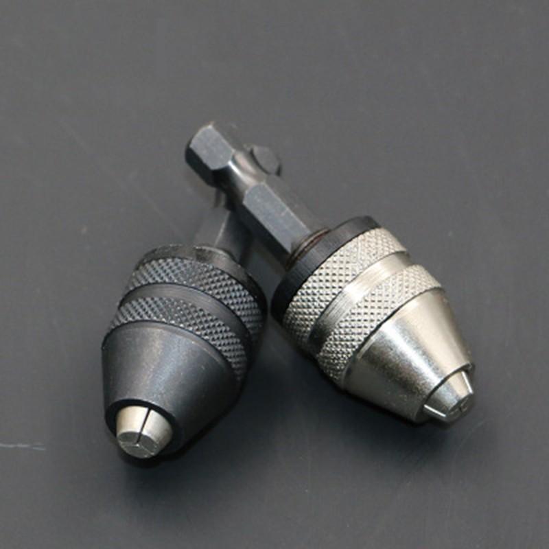 Convenient and Efficient Hex Shank Drill Bit Tool Adapter Black/Silver