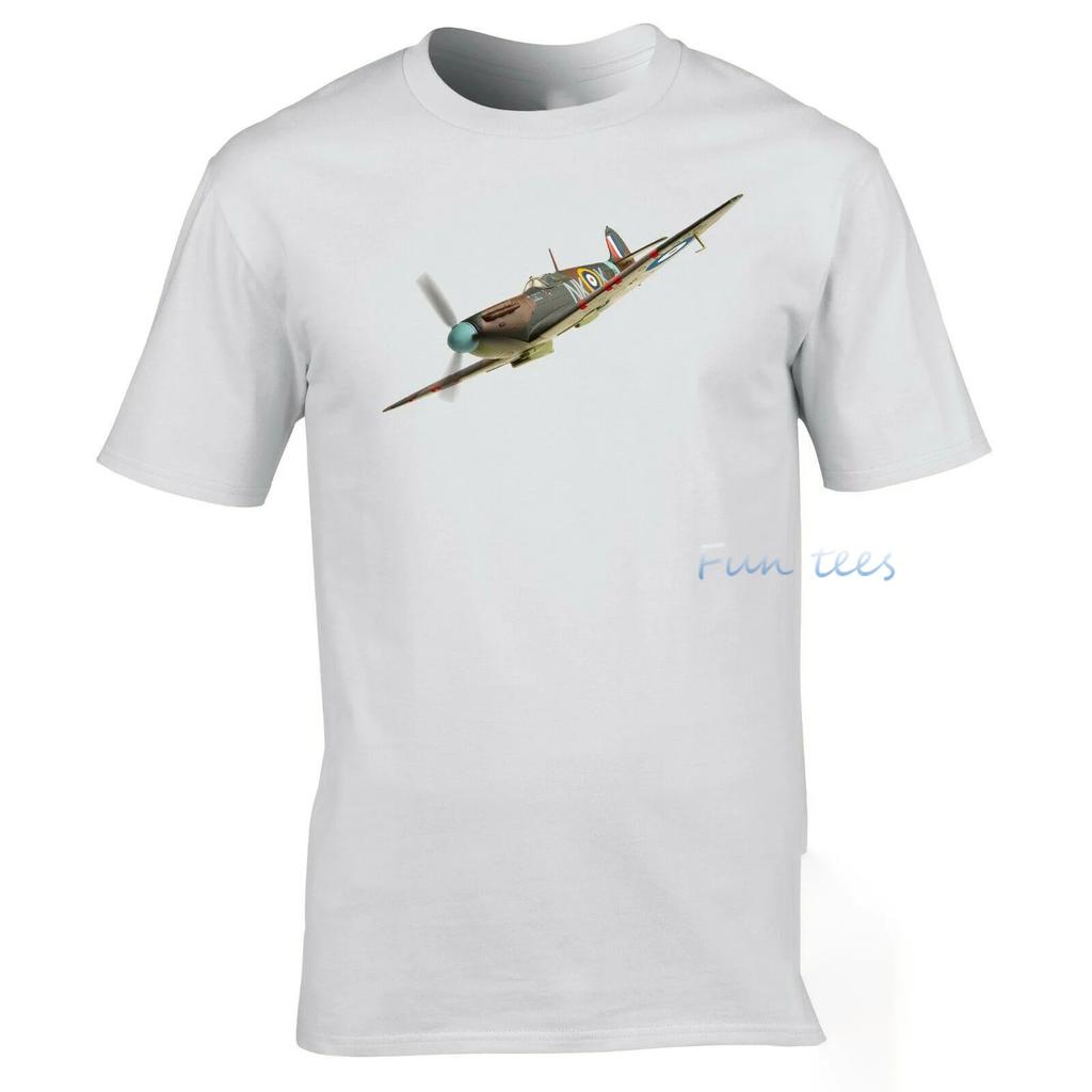 WW2 Flygplan T-shirt WW2 Andra Världskriget Slaget om Storbritannien Sommar Bomull Kort Ärm O-Hals Herr Dam T-shirt för Militärfan