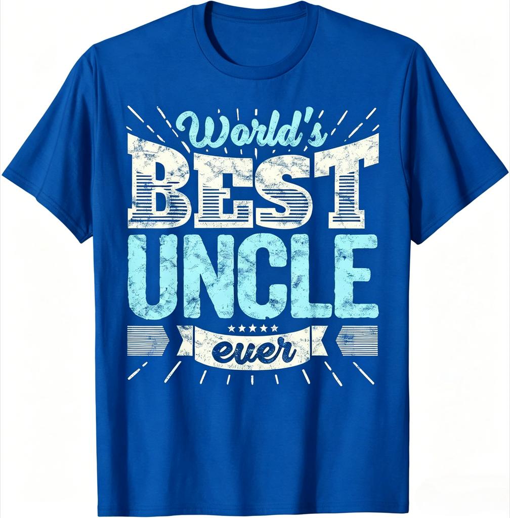 Worlds Best Uncle Ever Vintage Distressed Retro Graphic T Shirt Best Uncle Gift Unisex Casual Cotton Short Sleeve Tee