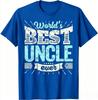 Worlds Best Uncle Ever Vintage Distressed Retro Graphic T Shirt Best Uncle Gift Unisex Casual Cotton Short Sleeve Tee