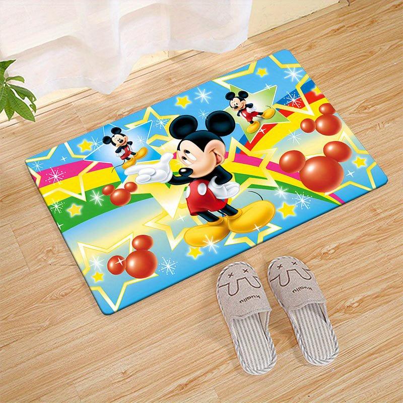 

1pc Mickey and Minnie_ Area Rug, Non-Slip Floor Mat, Cartoon Character Design, Soft Velvet, Room Decor, Washable Indoor Carpet 60cm by 90cm