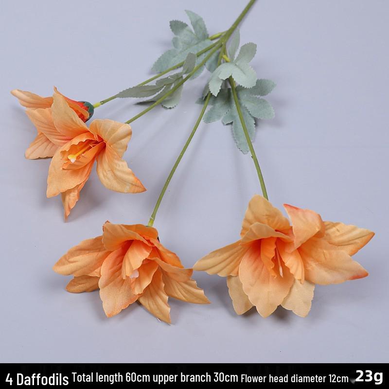 Wedding Aisle Decor: Orange Artificial Hydrangea Bouquet