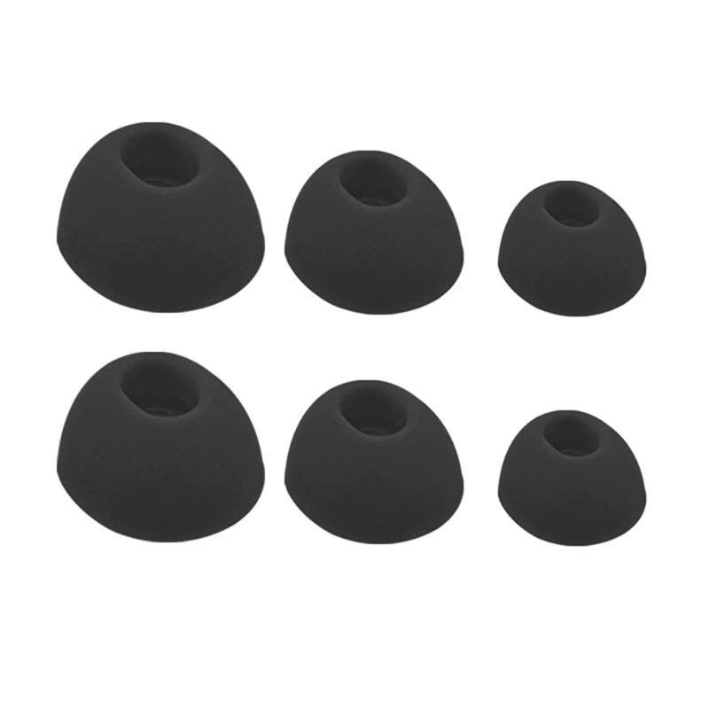 

Replacement Earbuds Tips For Earphones Soft Silicone Earbuds Covers Comfort And Secure Fit During Workouts чорний