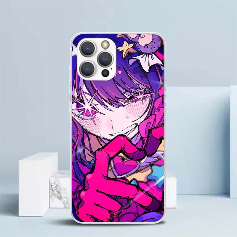 Japan Anime Oshi No Ko Soft Cover for iPhone 16 17 Air 15 14 Pro Max 16E Phone Case 13 Mini 12 11 7 SE 8 Print Pattern Fit Cases