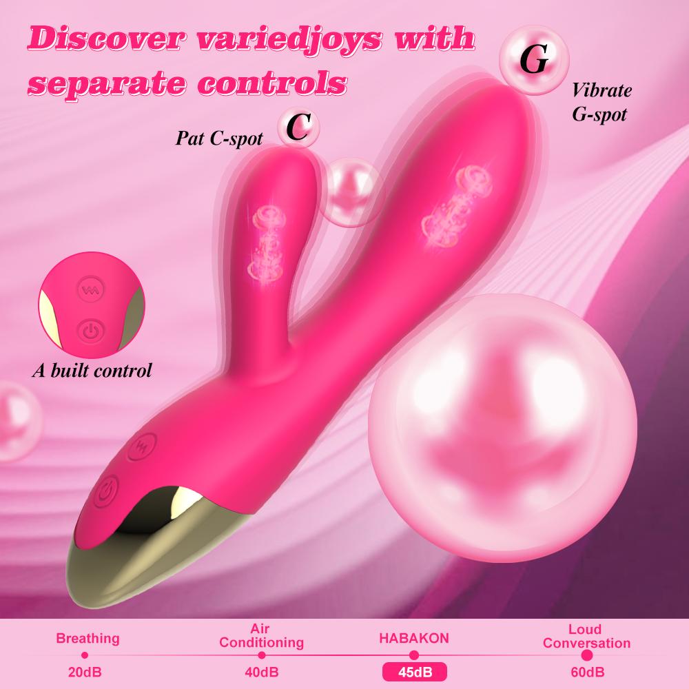 Rabbit Vibrator G spot Dildo Vibrátor pro ženy Vodotěsný stimulátor vaginálního klitorisu Ženská masturbace Sexuální hračky pro dospělé páry