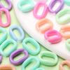 Clear Jewelry Making O Shape Chain Beads Solid Color 300Pcs 11*16mm DIY For Fashion  Beads