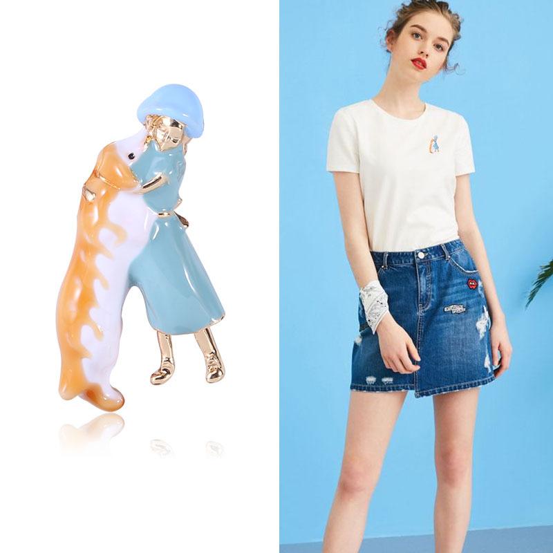 Simple And Cute Brooch, Alloy Enamel Dripping Brooch, Fashion Clothing Accessories Brooch