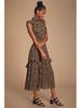 2023 Retro Floral Print Sleeveless Ruffle Dress for Women