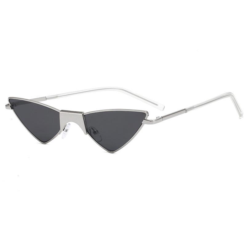 Men'S Personality Is Funny, Kitten Eye Sunglasses, Triangular Small Frame Glasses, Metal Trend Sunglasses.