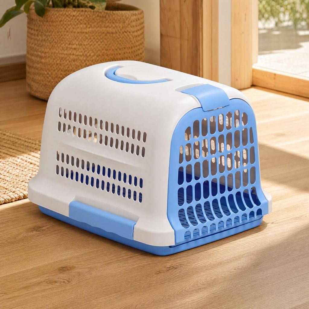 Plastic Pet Transport Crate Breathable Hard Shell Cat Carrier Lightweight