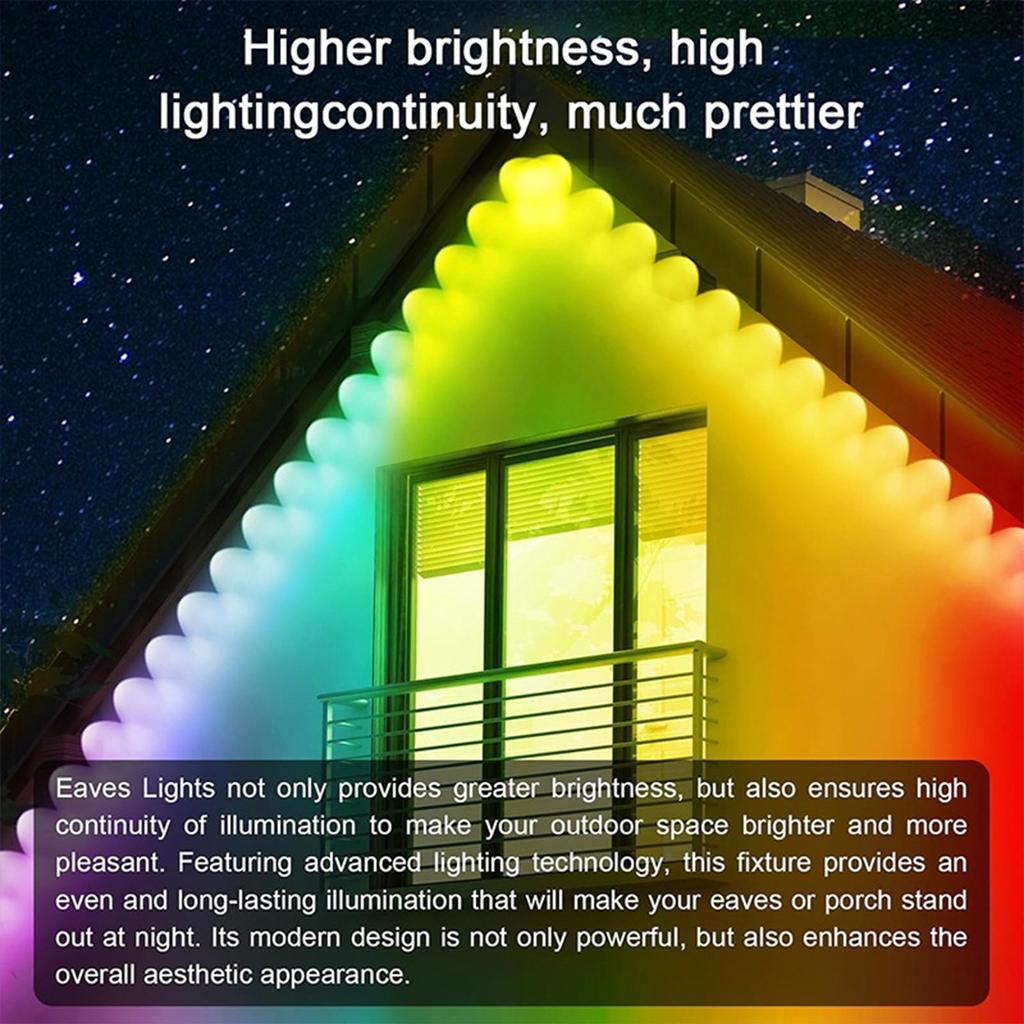 Home Permanent Outdoor Lights, LED Outdoor Lights With DIY Colors, IP67 Permanent Eaves Lighting For Christmas Halloween Festival Daily Decoration