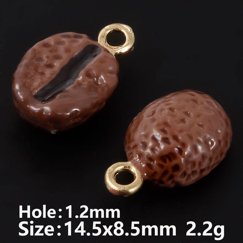 5pcs Three-Dimensional Enamel Fruit Charm Grape Peach Watermelon Alloy Oil Drop Charms For Jewelry Making Supplies DIY Earrings