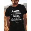 T-Shirt with Text 'Papa Du Bist Nicht Nur Der Hammer'[ Language, Black for Men Women Unisex All Season Funny T-Shirt, 180g