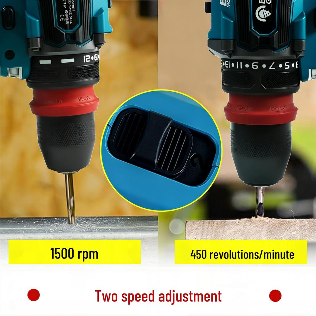 Brushless Lithium Battery Electric Drill with 48-Hour Shipping