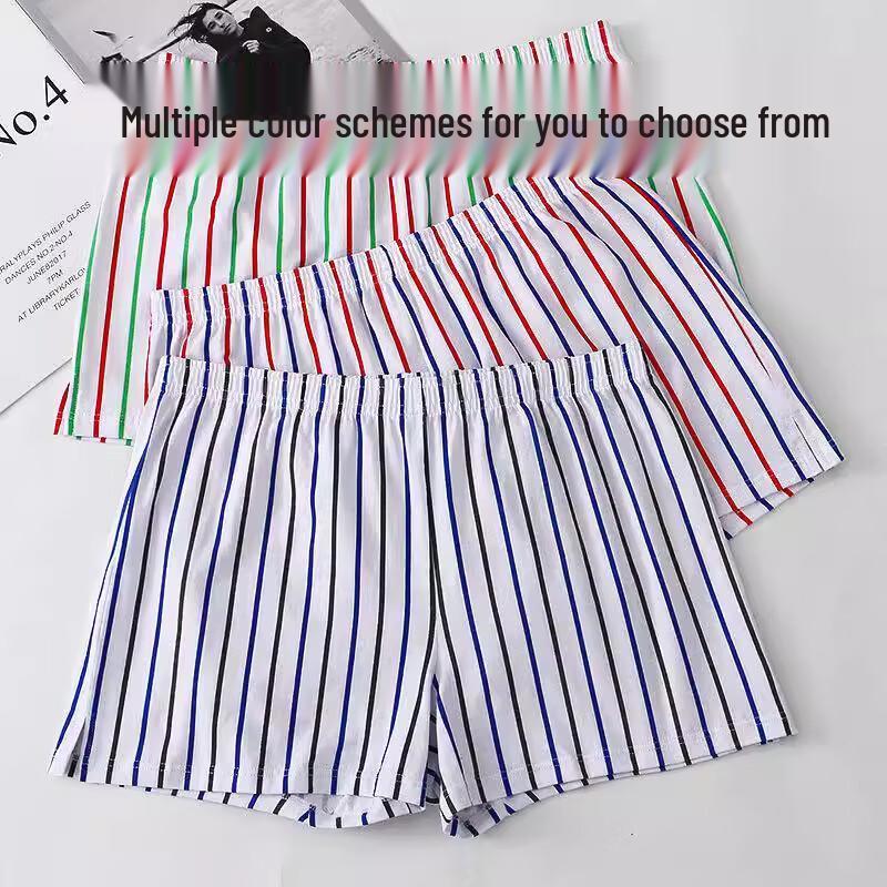 Lonsa Men's Pure Cotton Antibacterial Striped Boxer Briefs