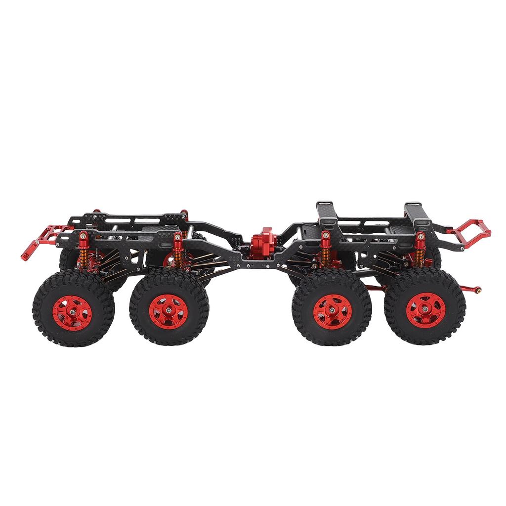 Carbon Fiber RC Car Chassis Frame Replacement for Axial SCX24 RC Car 8x8 Low Center Gravity Chassis Refit Kit Black Red