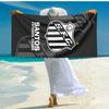 proof beach towel with Santos SFC logo pattern - soft,absorbent,quick-drying,machine washable - perfect for swimming,camping,bathing